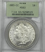 1883 CC Morgan Silver Dollar PCGS MS63