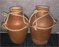 Mexican Terra Cotta Rope Vase