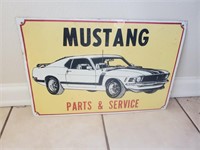 Metal Mustang Sign
