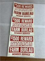 Three Farm Bureau signs