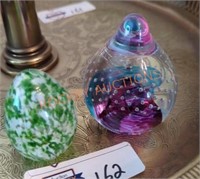 vintage glass paper weights