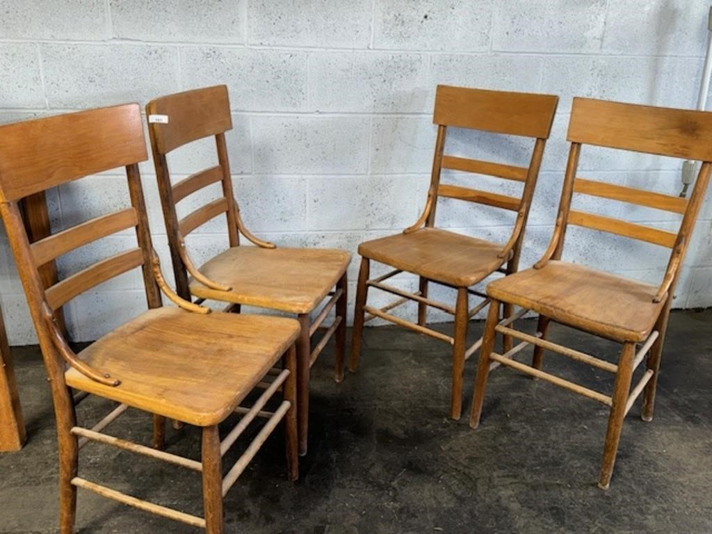 Antique Farmhouse 4-chair set:  Nice