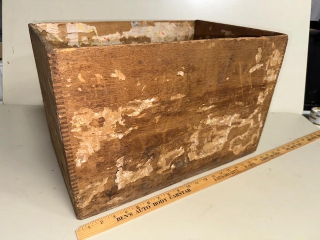 Large Antique Wooden Box- Cool