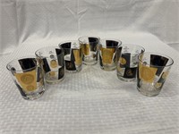 7 coin pattern high ball glasses,and smoking
