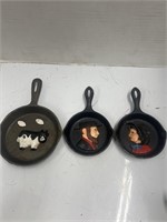 Vintage Cast Iron Decorative Pans