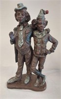 BRONZE CLOWN STATUE- APPROXIMATELY 2 FOOT