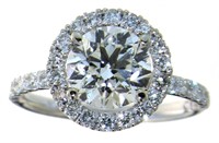 14kt Gold 2.61 ct Round Brilliant Lab Diamond Ring