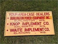 Area Case Dealers Wooden Sign