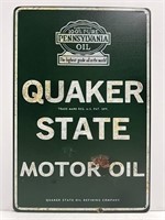 Reproduction Quaker State Motor Oil Metal Sign