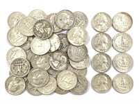 40 Silver Washington Quarters, US Coins