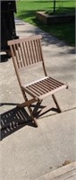 6 teak wood folding chairs