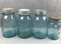 4 blue ball perfect mason jars