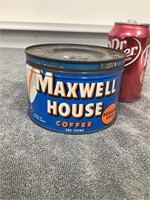 Vintage Maxwell House Coffee House Tin w/ Lid