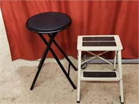 2 Stools - Step stool and a Sitting stool