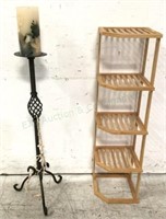 (2)pc. Metal Seashell Candle Stand & More