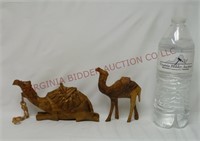 Hand Carved Holy Land Camels ~ Wooden Animals