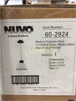 NEW Nuvo Bronze Frosted Hanging Light