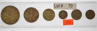 Put together 6 Coin Type Set: 1901-O Morgan,