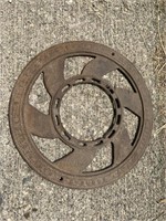 15.5" diameter ornate metal part