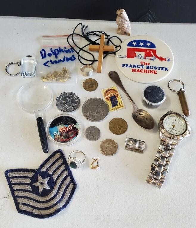 Nice Mixed Lot Of Rings, A Watch And Trinkets