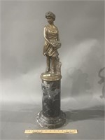 Bronze on Marble Pedestal