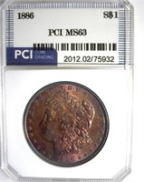 1886 Morgan PCI MS63 Fantastic Color