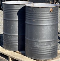 (2) 55 gal. steel drums, open top, very clean
