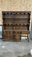 Large 4 pc wooden hutch, total: 69.5x17x77