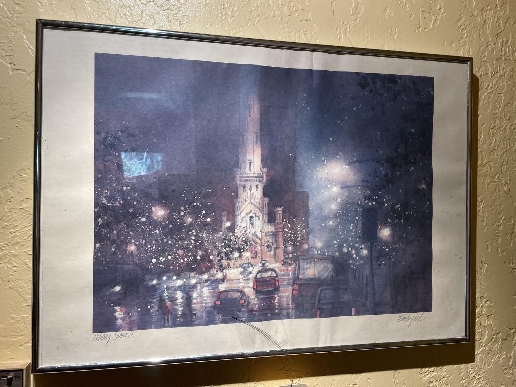 Artist signed print "Holiday Sparkle"