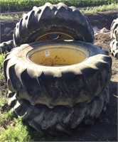 Set of (4) 18.4-34 Tractor Tires and Rims.