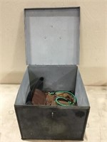 Metal Box w/ Misc Tools, Wires, Cords & More!