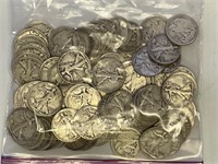 88 - mixed silver half dollars