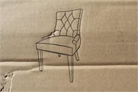 White Tucked Upholstered Chairs