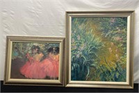 Pair Of Framed Prints; Degas & Monet