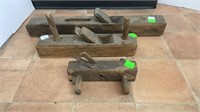 (3) wooden block planes