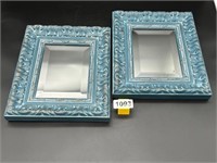 (2) 12.5" x 10" decorative beveled mirrors