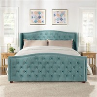 Jennifer Taylor Home Marcella Tufted Wingback Bed