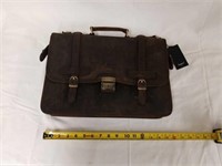 Augus leather briefcase