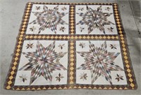 Antique Four Star Quilt as is