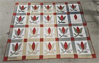 Applique Tulip Quilt Embroidered