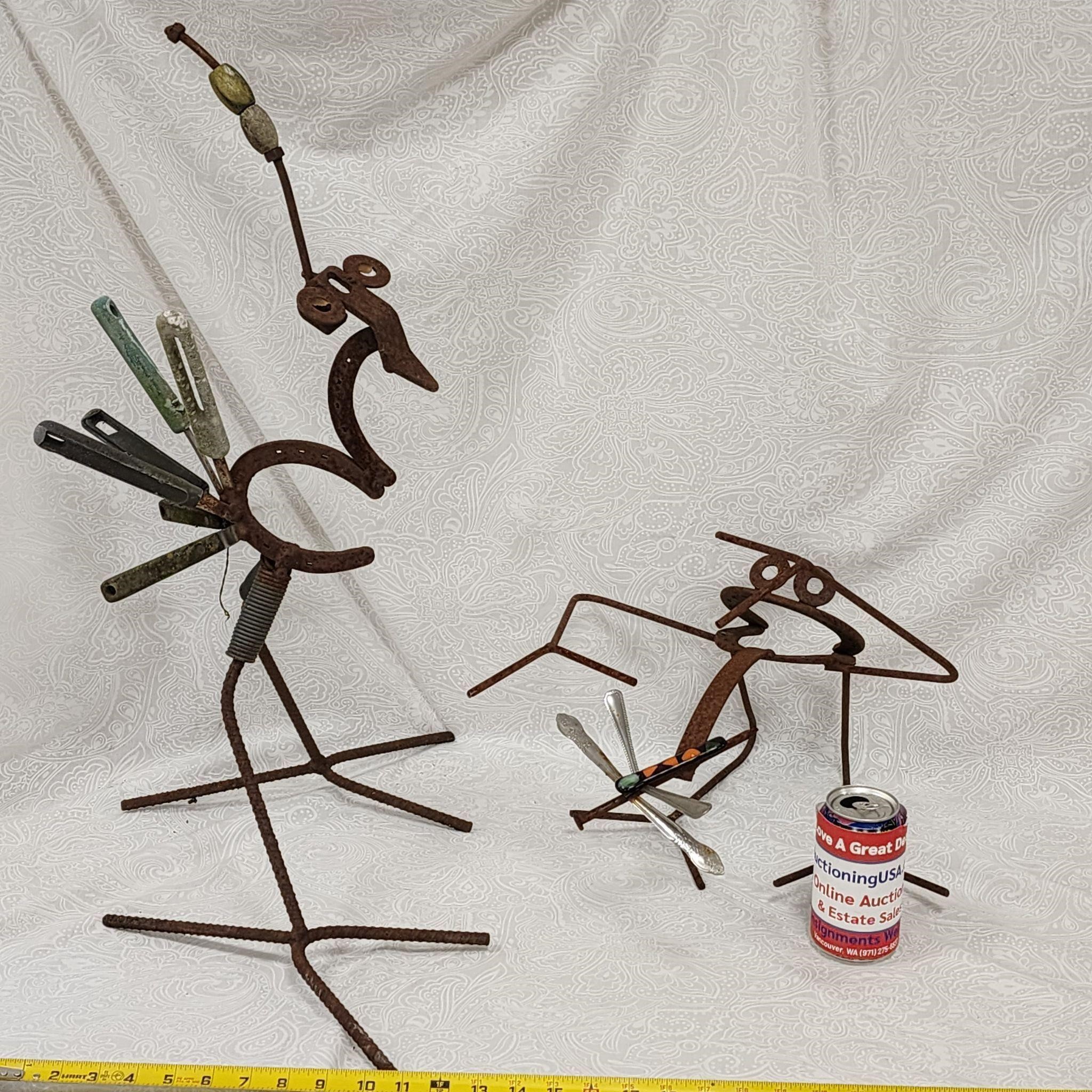 Frog & Bird Custom Yard Folk Art