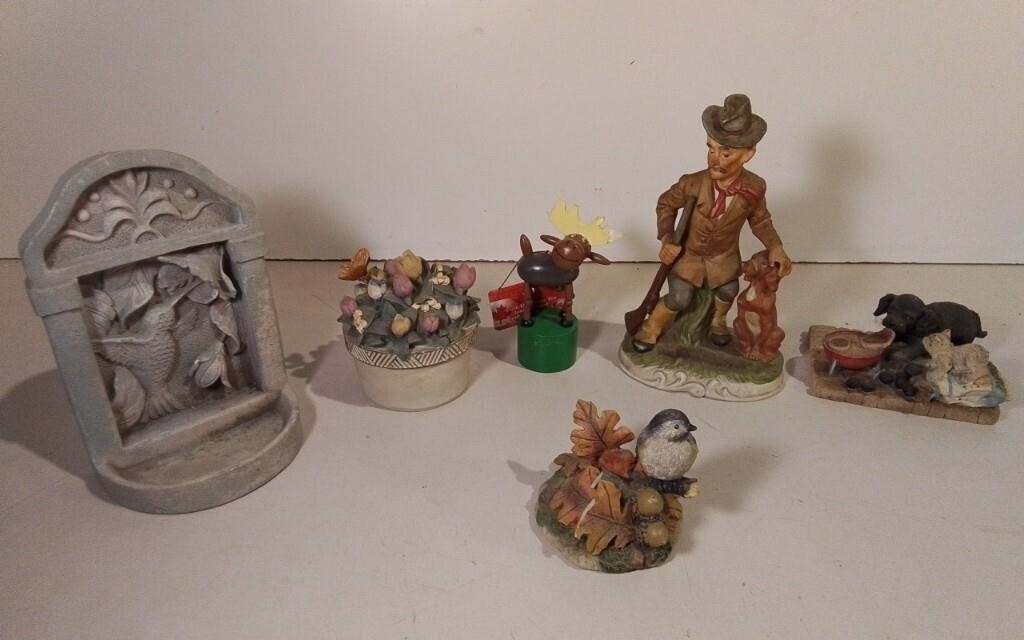 Figurines Lot As Found Incl. Hunting Theme