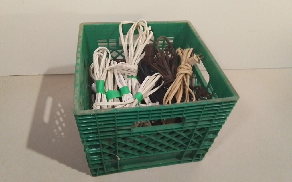 Milk Crate Of Extension Cords