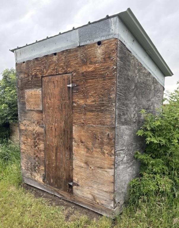 6'x8'x8' Wood Shed on Skids W/Slanted Roof & Cont