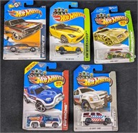 Five Assorted Hot Wheel Cars