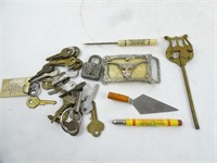 Lot of Misc. Items - Keys Buckle Souvenir Items &
