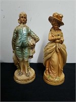 Two vintage 10-in figurines