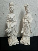 Two vintage 14 inch Oriental Ardco figurines