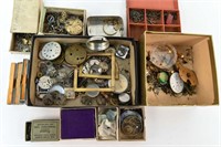 GROUPING OF MISC POCKET WATCH PARTS