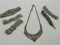Assorted Vintage Rhinestone Necklaces & More